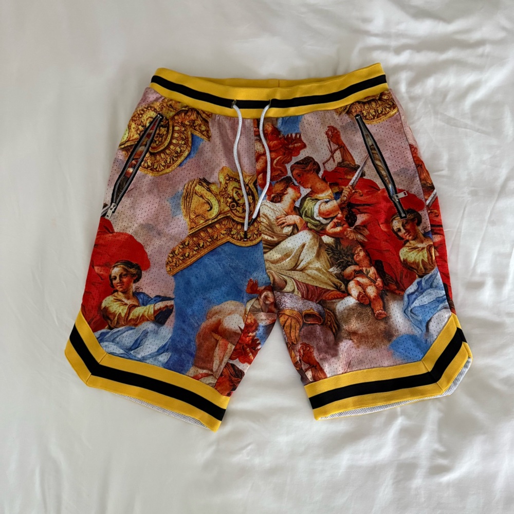 Colorful Graphic Men's Athletic Shorts